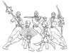 Útiles dibujos para colorear - Power Rangers, para chiquitines creativos