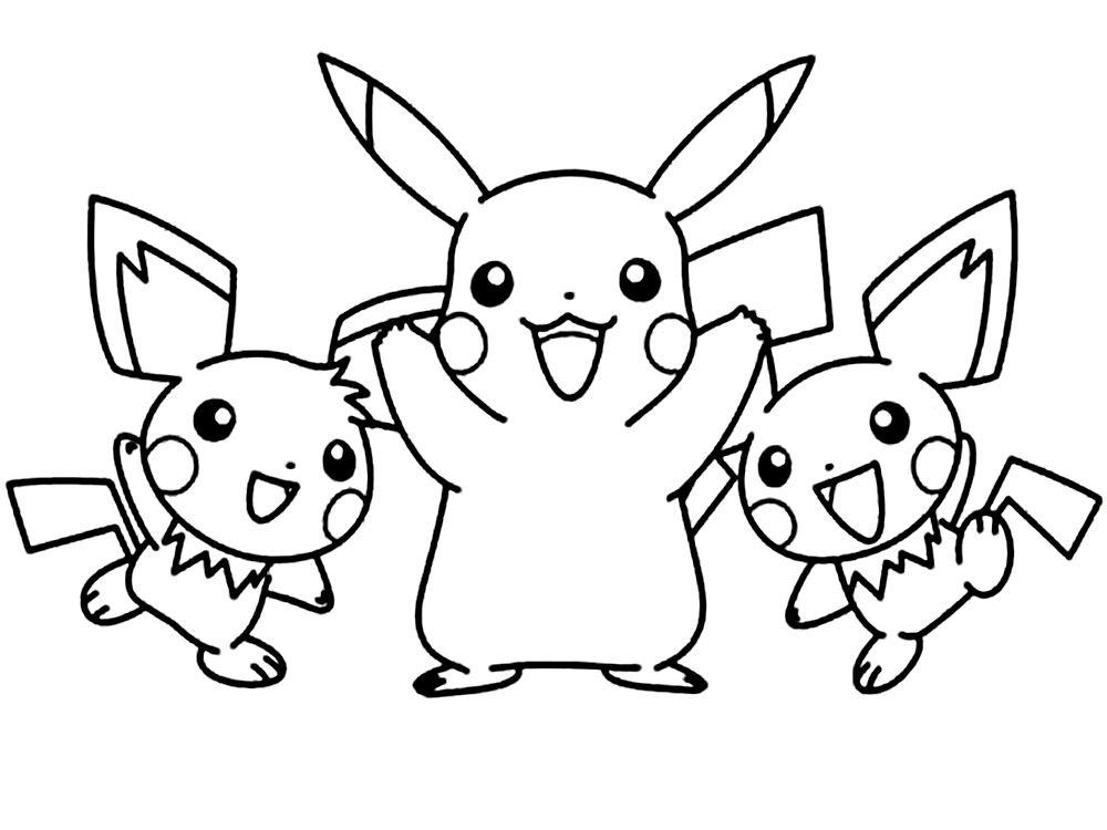 Imprimir dibujos para colorear - Pokemon, para niños y niñas