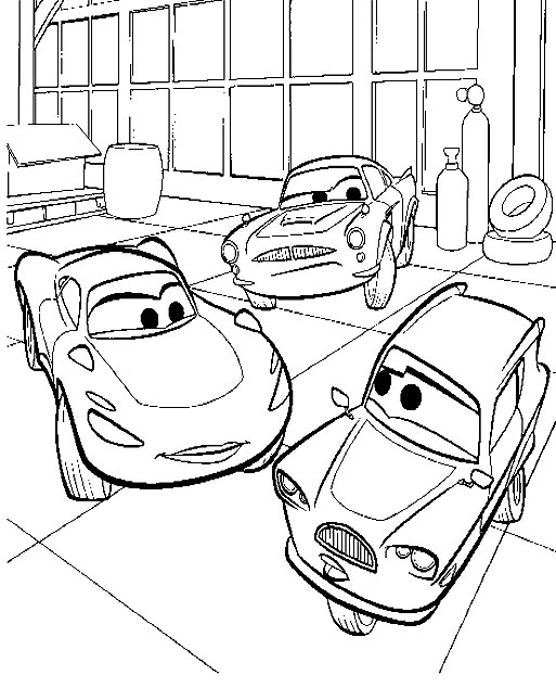 Dibujos para colorear - Cars 2, imprimir gratis