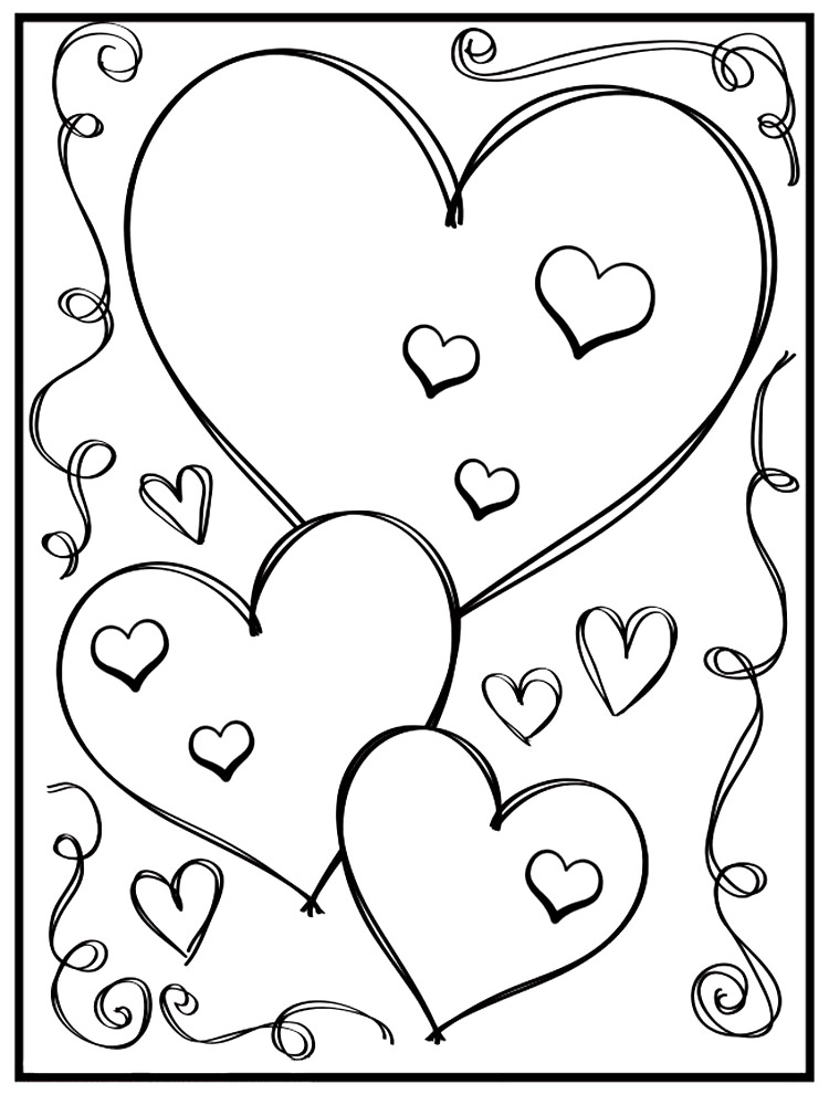 Descargue e imprima gratis dibujos para colorear - Día de San Valentín