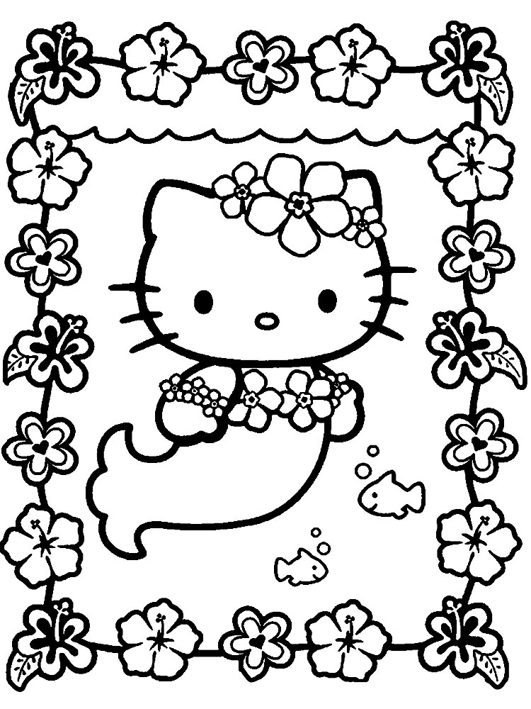 Dibujos para colorear - Hello Kitty, para niños