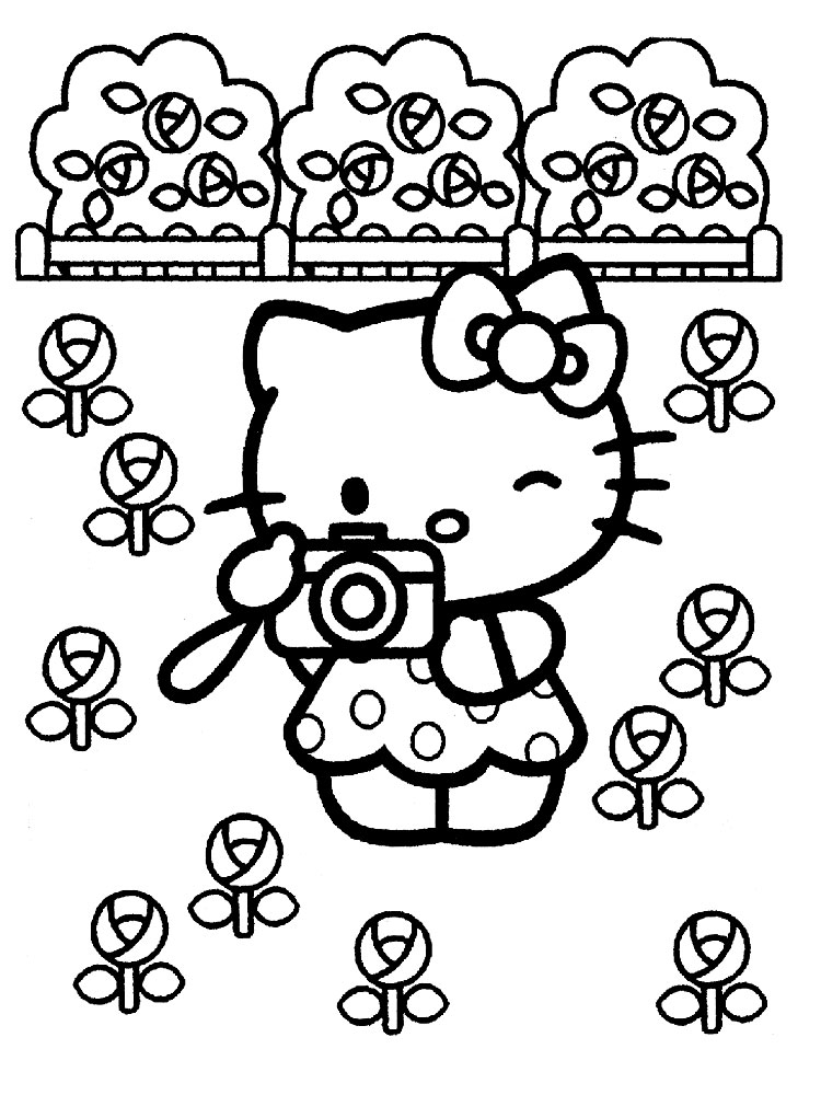 Gratuitos dibujos para colorear - Hello Kitty, descargar e imprimir