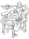 Halloween - dibujos animados infantiles, para colorear