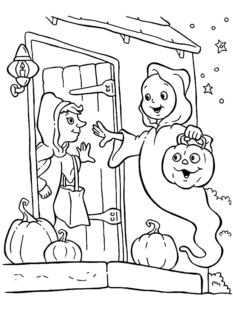 Halloween - dibujos infantiles para colorear, para niños y niñas