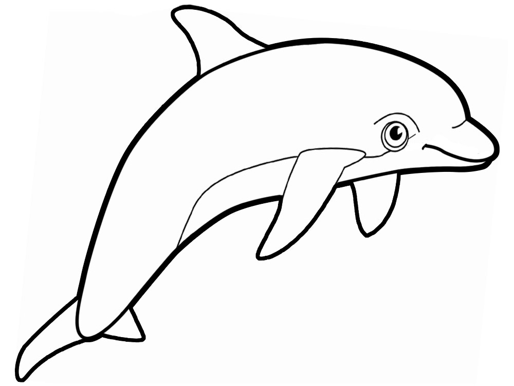 Imprimir dibujos para colorear - delfines, para niños y niñas