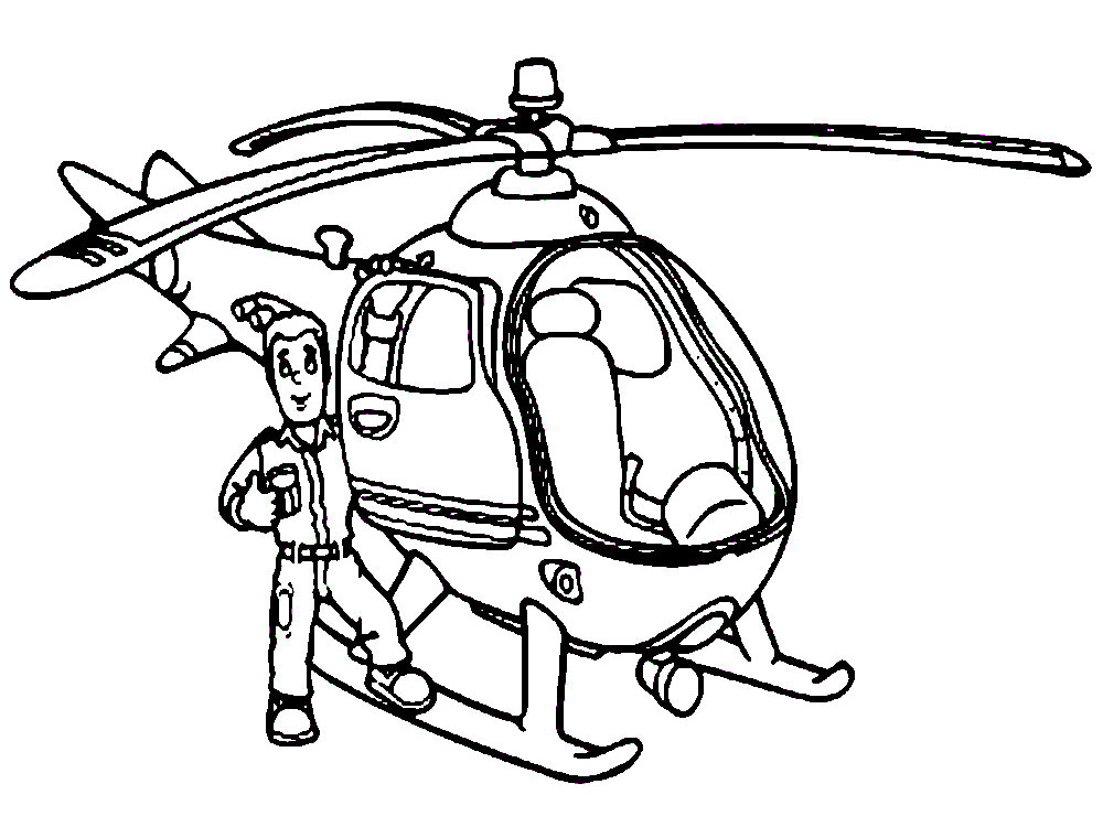 Helicoptero - descargar gratis dibujos para colorear