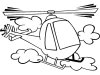 Dibujos para colorear - helicoptero, para un desarrollo infantil, en conjunto