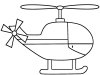 Helicoptero - dibujos animados infantiles, para colorear