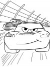 Dibujos animados para colorear - coches de carreras, para niños pequeños