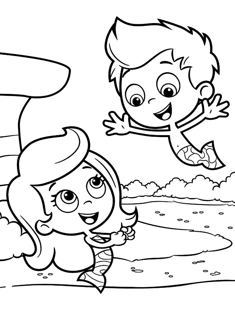 Bubble Guppies - dibujos animados infantiles, para colorear
