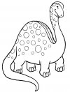 Dibujos para colorear - dinosauria, para un desarrollo infantil, en conjunto