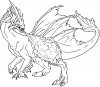 Dibujos infantiles para colorear - dragón, para desarrollar movimientos musculares menudos