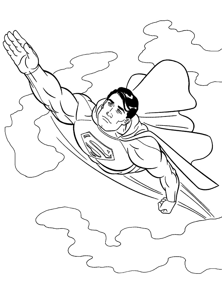 Dibujos para colorear - Superman, para desarrollar la generación menor