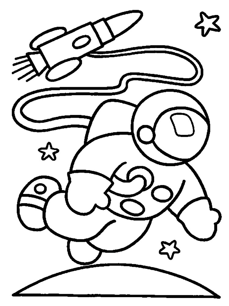 Astronaut - dibujos infantiles para colorear